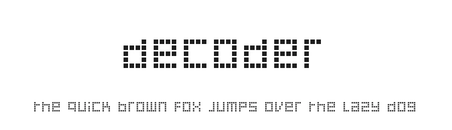 Decoder by dustBUST β Display Font