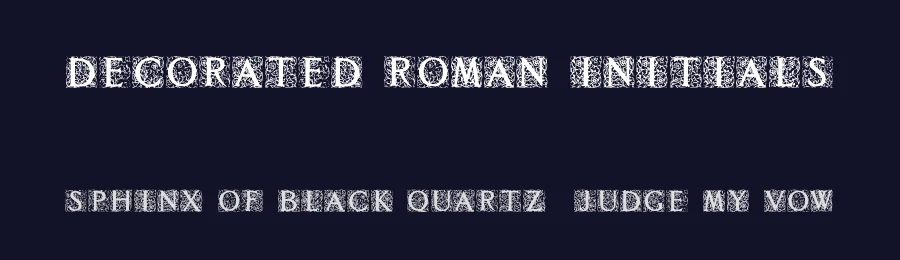 Decorated Roman Initials by Dieter Steffmann — Decorative Font — thumbnail 2
