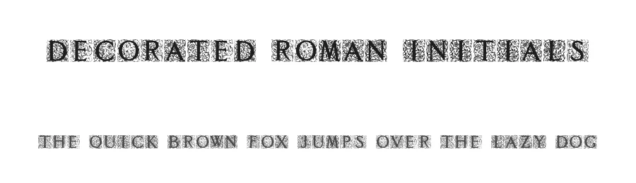 Decorated Roman Initials by Dieter Steffmann — Decorative Font