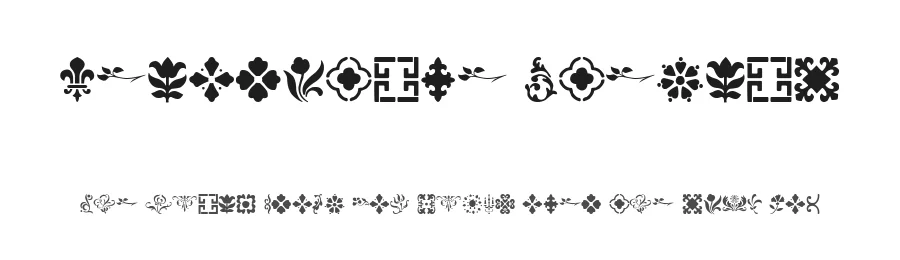 Decorative Stencil by Woodcutter — Dingbats Font