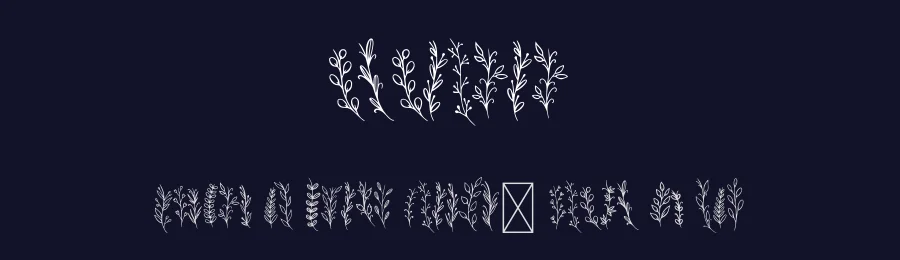Dedaunan by Muhammad Yafinuha — Dingbats Font — thumbnail 2