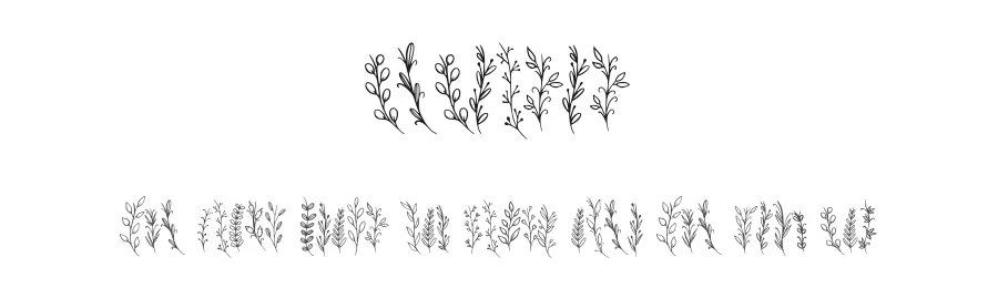 Dedaunan by Muhammad Yafinuha β Dingbats Font