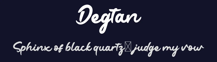Degtan by twinletter — Script Handwritten Font — thumbnail 2