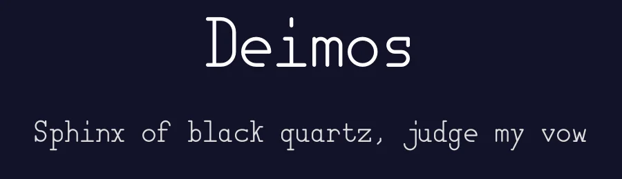Deimos by Matt Wilson — Sans Serif Font — thumbnail 2