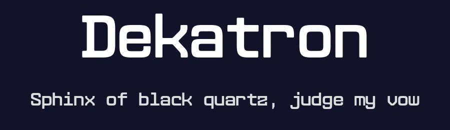 Dekatron by Typodermic Fonts — Sans Serif Font — thumbnail 2