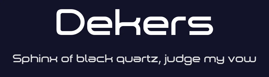 Dekers by Benoît Sjöholm — Display Font — thumbnail 2