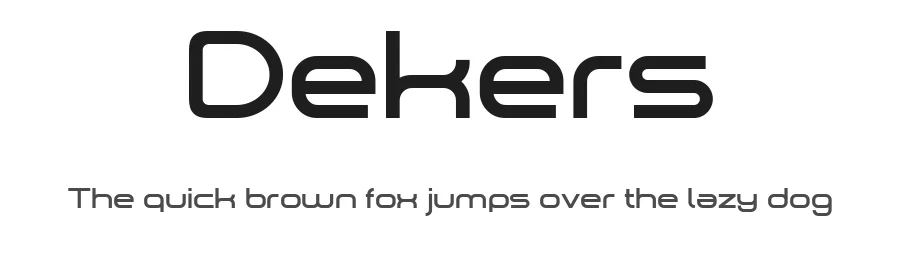 Dekers by Benoît Sjöholm — Display Font
