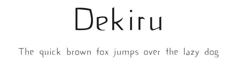 Dekiru by Laura Luppani β Decorative Font