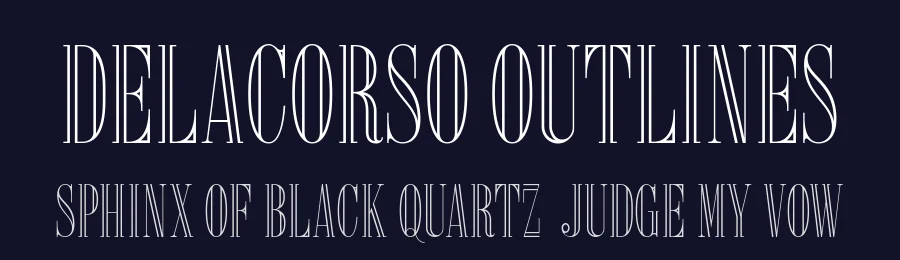 Delacorso Outlines by Sharkshock — Decorative Font — thumbnail 2