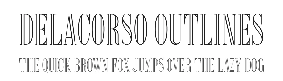 Delacorso Outlines by Sharkshock — Decorative Font