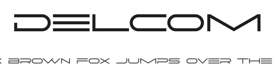 Delcom by Albert Kalingga β Display Font