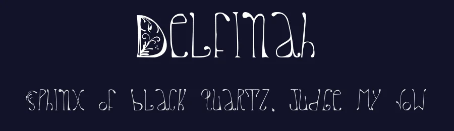 Delfinah by Delfina Duarte — Decorative Font — thumbnail 2