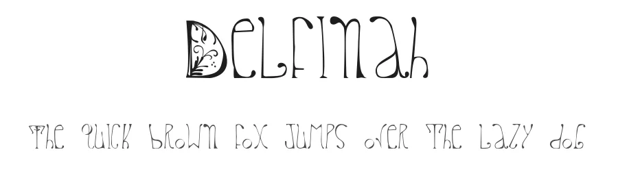 Delfinah by Delfina Duarte — Decorative Font