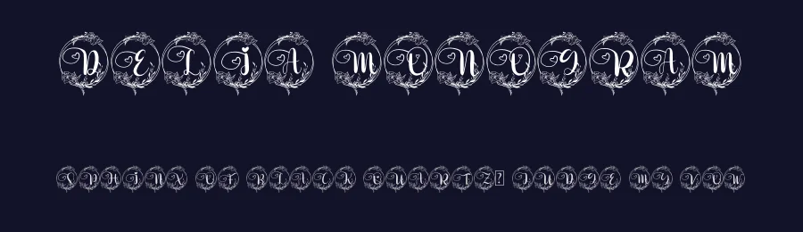 Delia Monogram by Perspectype Studio - Letterena.com — Decorative Font — thumbnail 2
