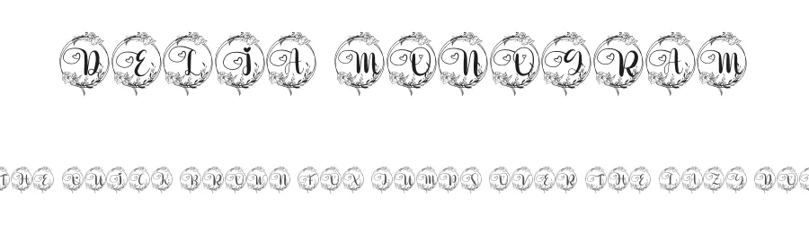 Delia Monogram by Perspectype Studio - Letterena.com — Decorative Font