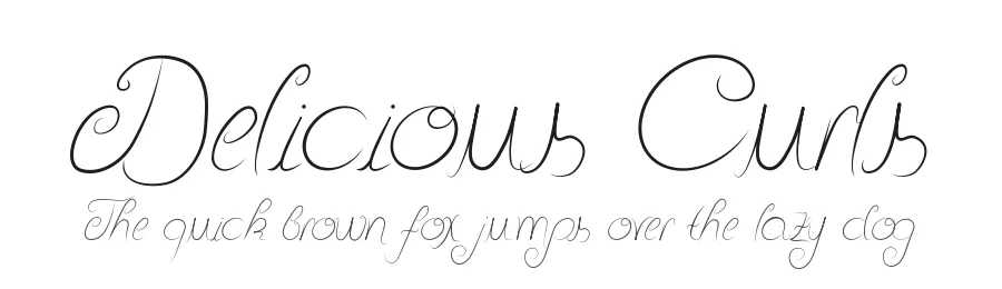 Delicious Curls by Julliversum β Decorative Font