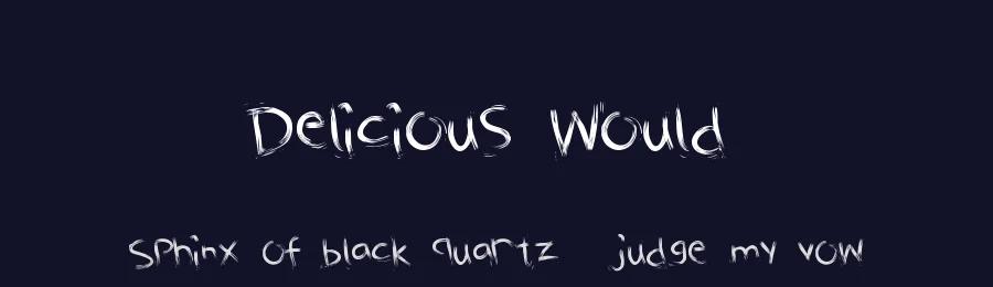 Delicious Would by Xerographer Fonts — Decorative Font — thumbnail 2