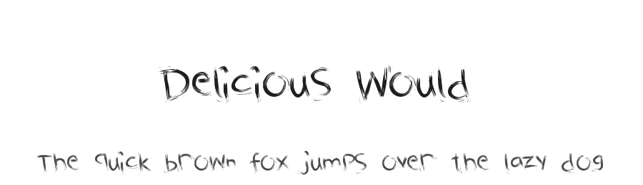 Delicious Would by Xerographer Fonts — Decorative Font