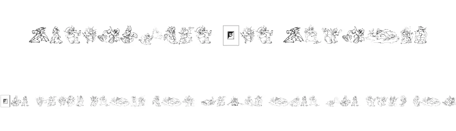 Delightful Lil Dragons by Darrian Lynx — Dingbats Font