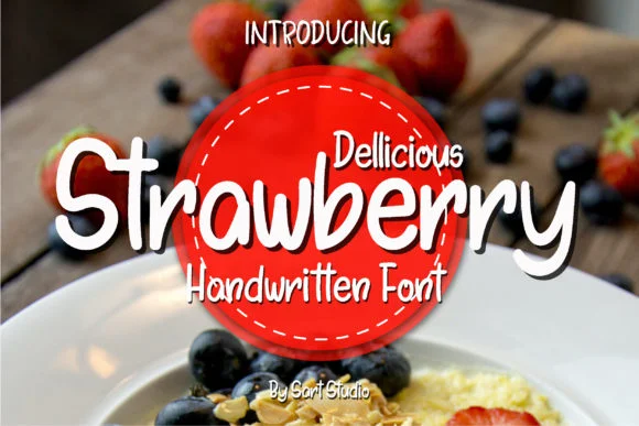 Dellicious Strawberry Font by sartstudio — Script Handwritten Font