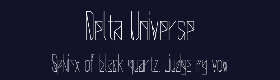 Delta Universe by green egg — Display Font — thumbnail 2