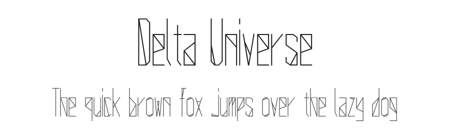 Delta Universe by green egg — Display Font