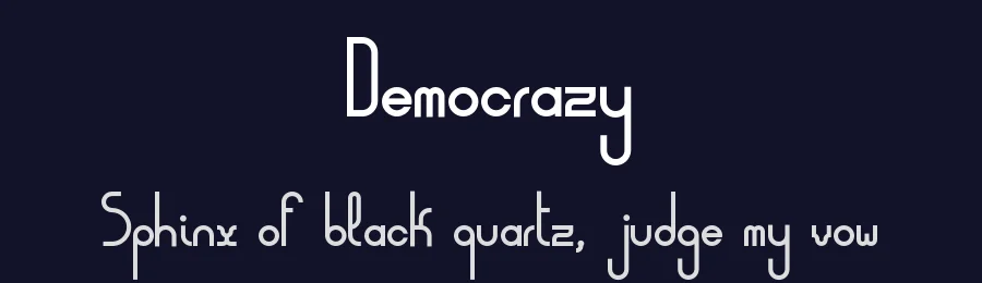 Democrazy by Pisto Casero — Decorative Font — thumbnail 2