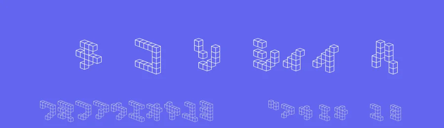 Demon Cubic Block NKP by DemonhillFontFactory — Dingbats Font — thumbnail 3