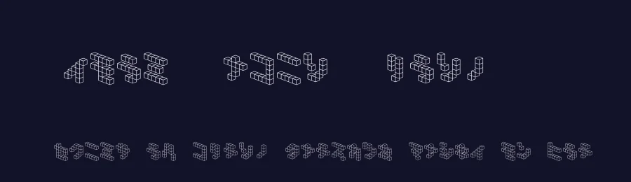 Demon Cubic Block NKP by DemonhillFontFactory — Dingbats Font — thumbnail 2