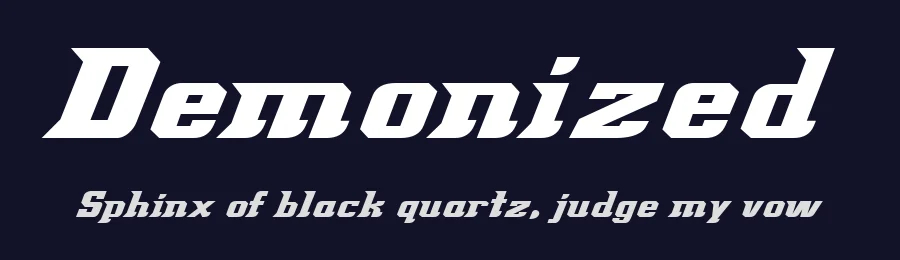 Demonized by GreyWolf Webworks — Display Font — thumbnail 2