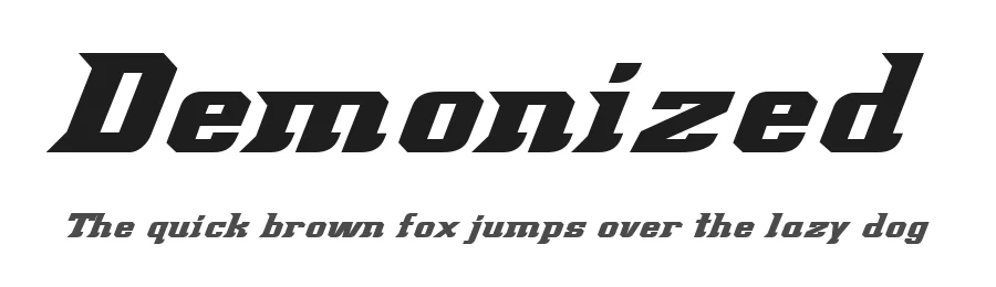 Demonized by GreyWolf Webworks — Display Font