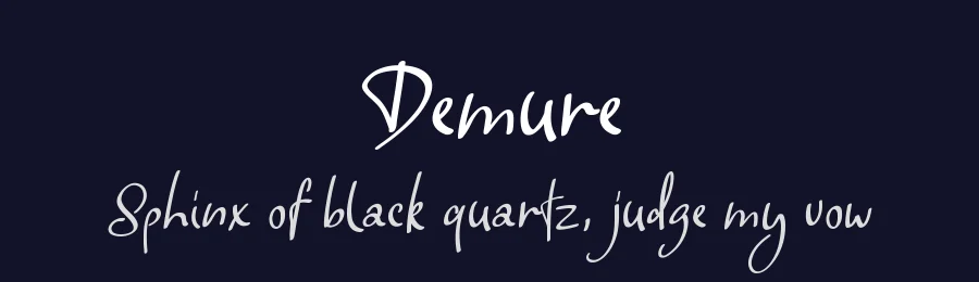 Demure by Fonteca.com — Script Handwritten Font — thumbnail 2