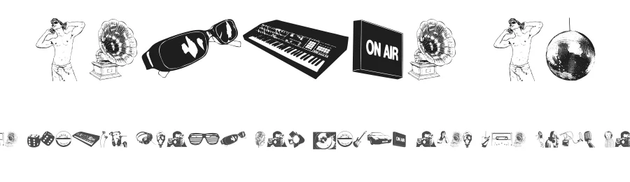 Denise DJ by Denise B. — Dingbats Font