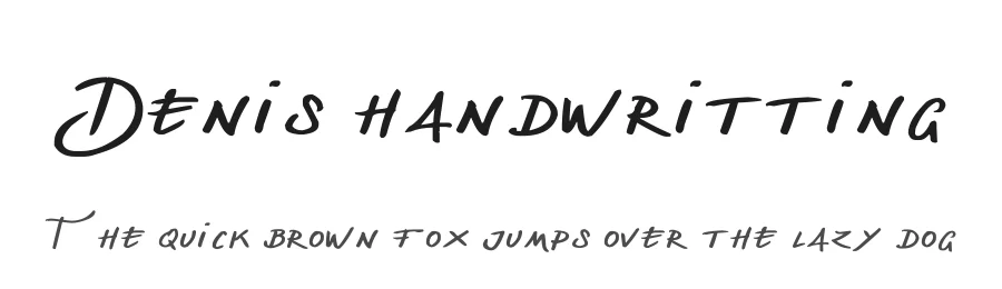Denis handwritting