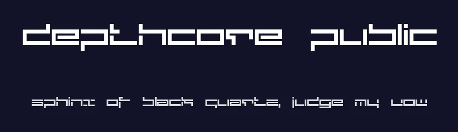 Depthcore Public by Rob "Yoozer" Janssen — Display Font — thumbnail 2