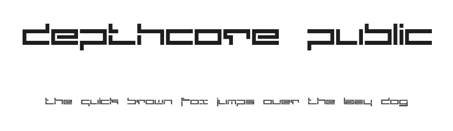 Depthcore Public by Rob "Yoozer" Janssen — Display Font