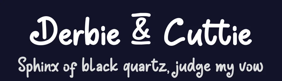 Derbie & Cuttie by mlkwsn — Script Handwritten Font — thumbnail 2