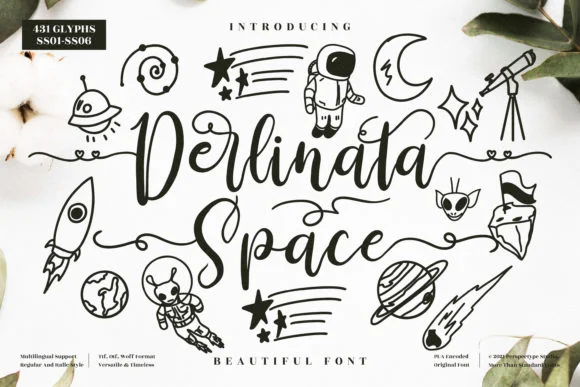 Derlinata Space Font by Perspectype — Script Handwritten Font