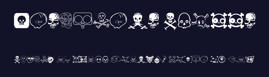 Designers Skulls by Ekkehard Beck — Dingbats Font — thumbnail 2