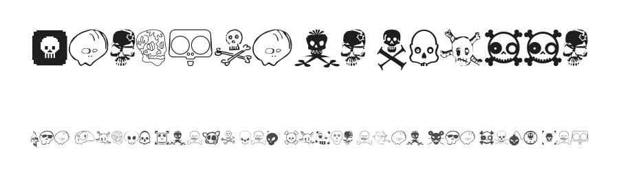 Designers Skulls by Ekkehard Beck — Dingbats Font