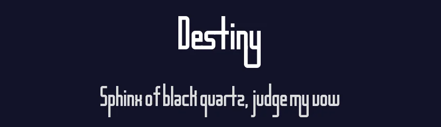 Destiny by Geronimo Font Studios — Sans Serif Font — thumbnail 2