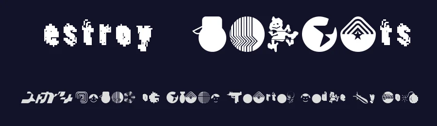 Destroy Dingbats by Augenbluten / ITF — Dingbats Font — thumbnail 2