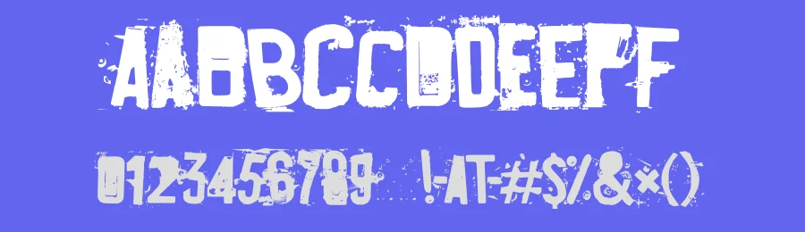 Destroyed License Plate by Damien Gosset — Decorative Font — thumbnail 3