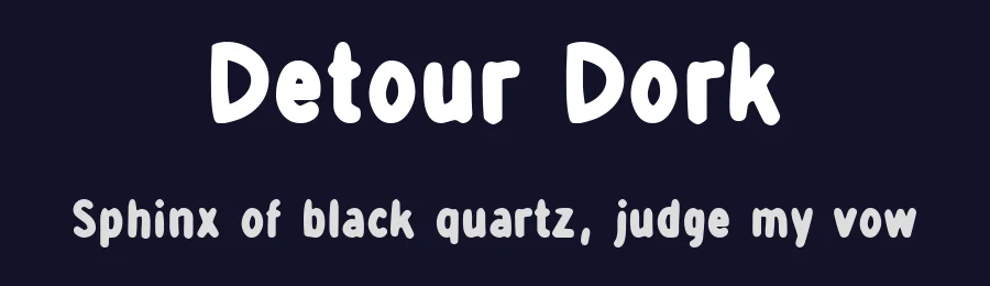 Detour Dork by JOEBOB graphics — Decorative Font — thumbnail 2