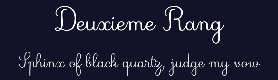 Deuxieme Rang by Youssef Habchi — Script Handwritten Font — thumbnail 2