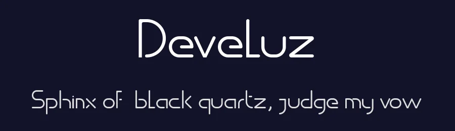 Develuz by Jorge Machicado — Sans Serif Font — thumbnail 2