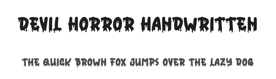 Devil Horror Handwritten