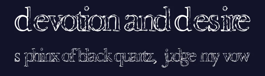 Devotion and Desire by Dismantle Destroy — Decorative Font — thumbnail 2