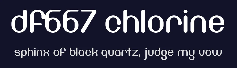 DF667 Chlorine by Caffeen Fonts — Sans Serif Font — thumbnail 2