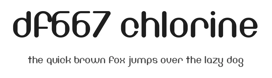 DF667 Chlorine by Caffeen Fonts β Sans Serif Font